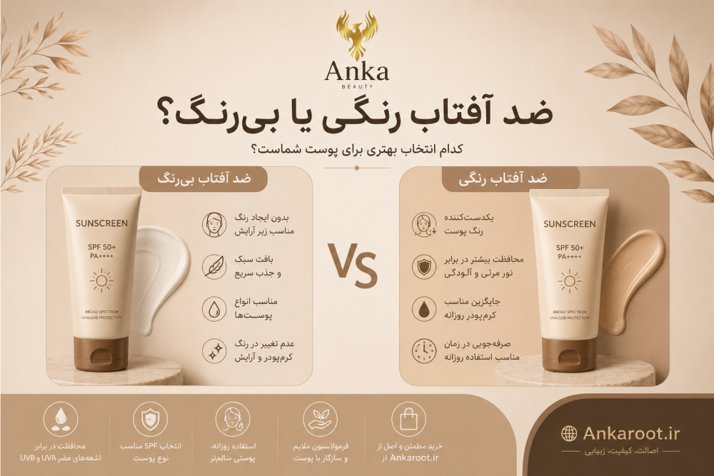ضد آفتاب رنگی یا بی‌رنگ؟ کدام انتخاب بهتری است؟